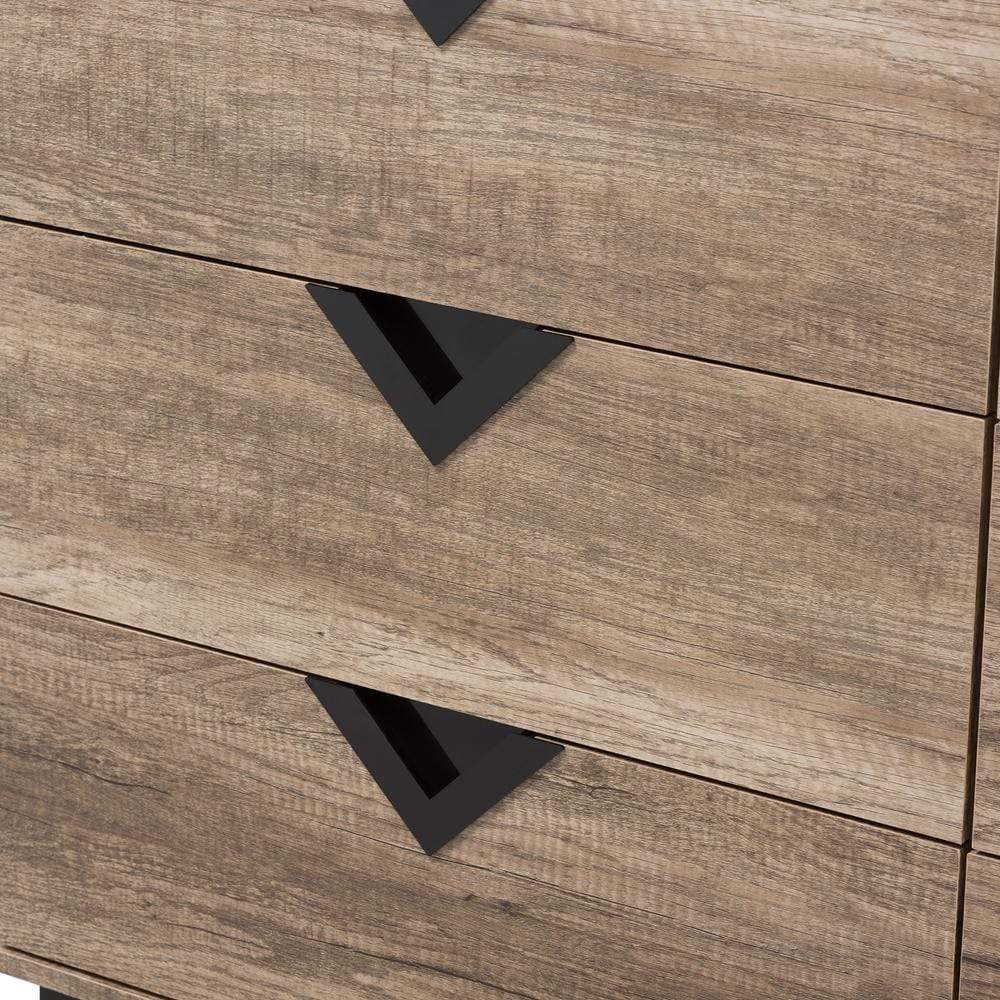 The Bedroom Emporium Baxton Studio Wales Modern and Contemporary Light Brown Wood 6-Drawer Chest
