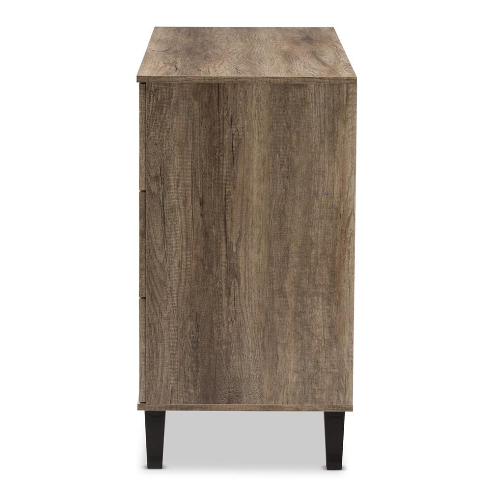 The Bedroom Emporium Baxton Studio Wales Modern and Contemporary Light Brown Wood 6-Drawer Chest
