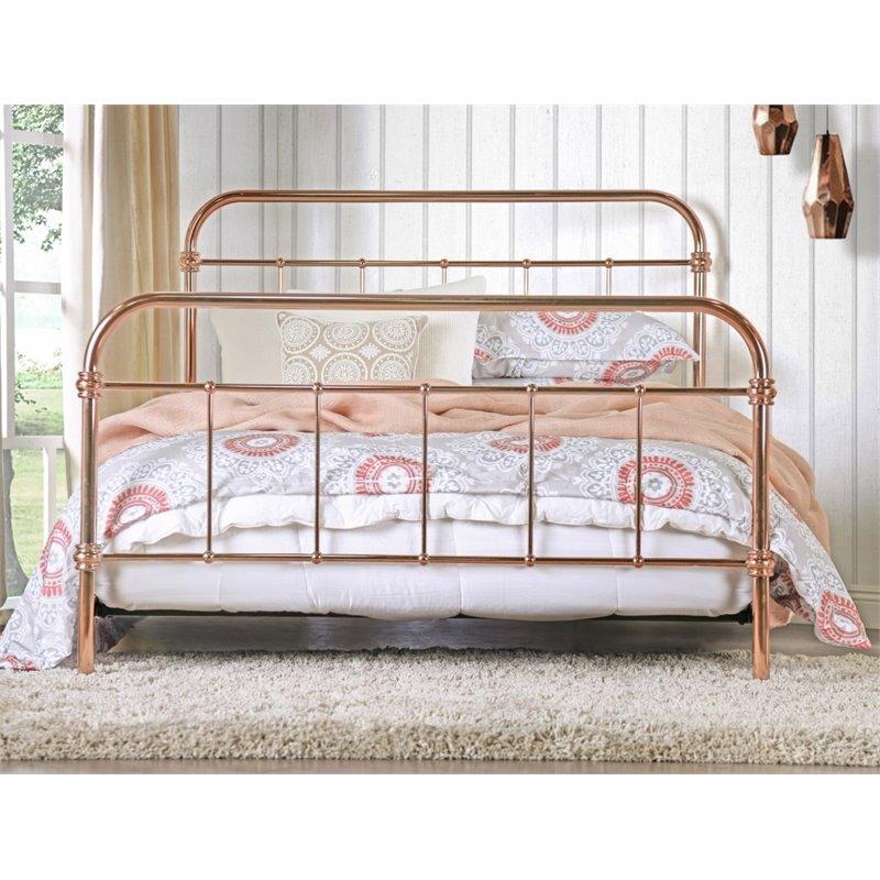 Furniture of America Beds Verona Contemporary King Full Metal Bed- Box spring Required