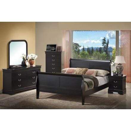 MYCO Bed twin / black Louis Philippe Black Twin Bed