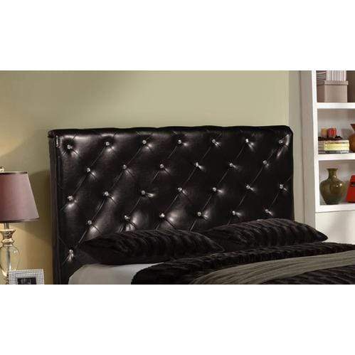 MYCO Bed Prestige PlatformTwin Bed Black Prestige Platform Twin Bed in Black Faux Leather