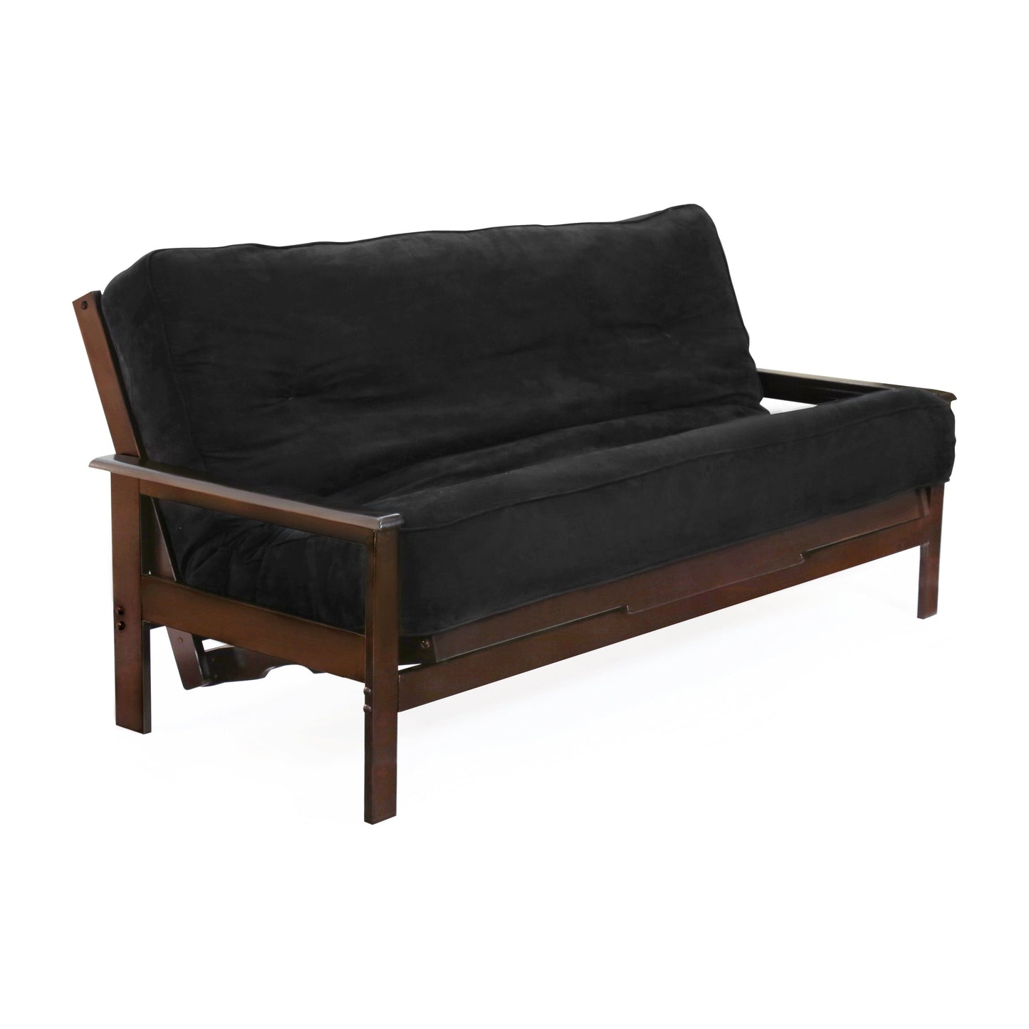 Night and Day Albany Queen Futon Frame in black walnut finish- Frame only Chocolate ABY-BA-BMG-QEN-CHO