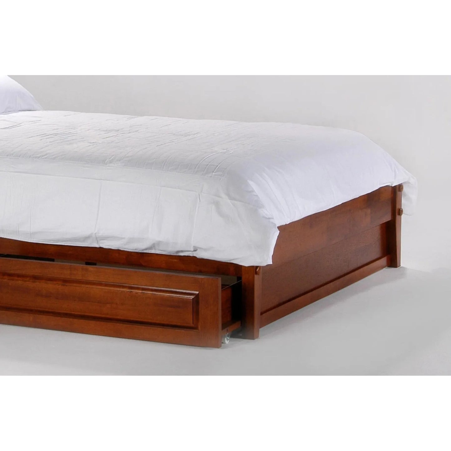 Night And Day Basic Full Platform Bed in cherry finish (P Series)