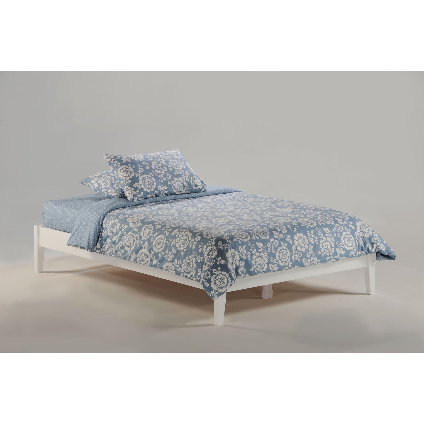 Night And Day Basic Full Platform Bed in cherry finish (P Series) White BAS-FUL-COM-P-CH-4