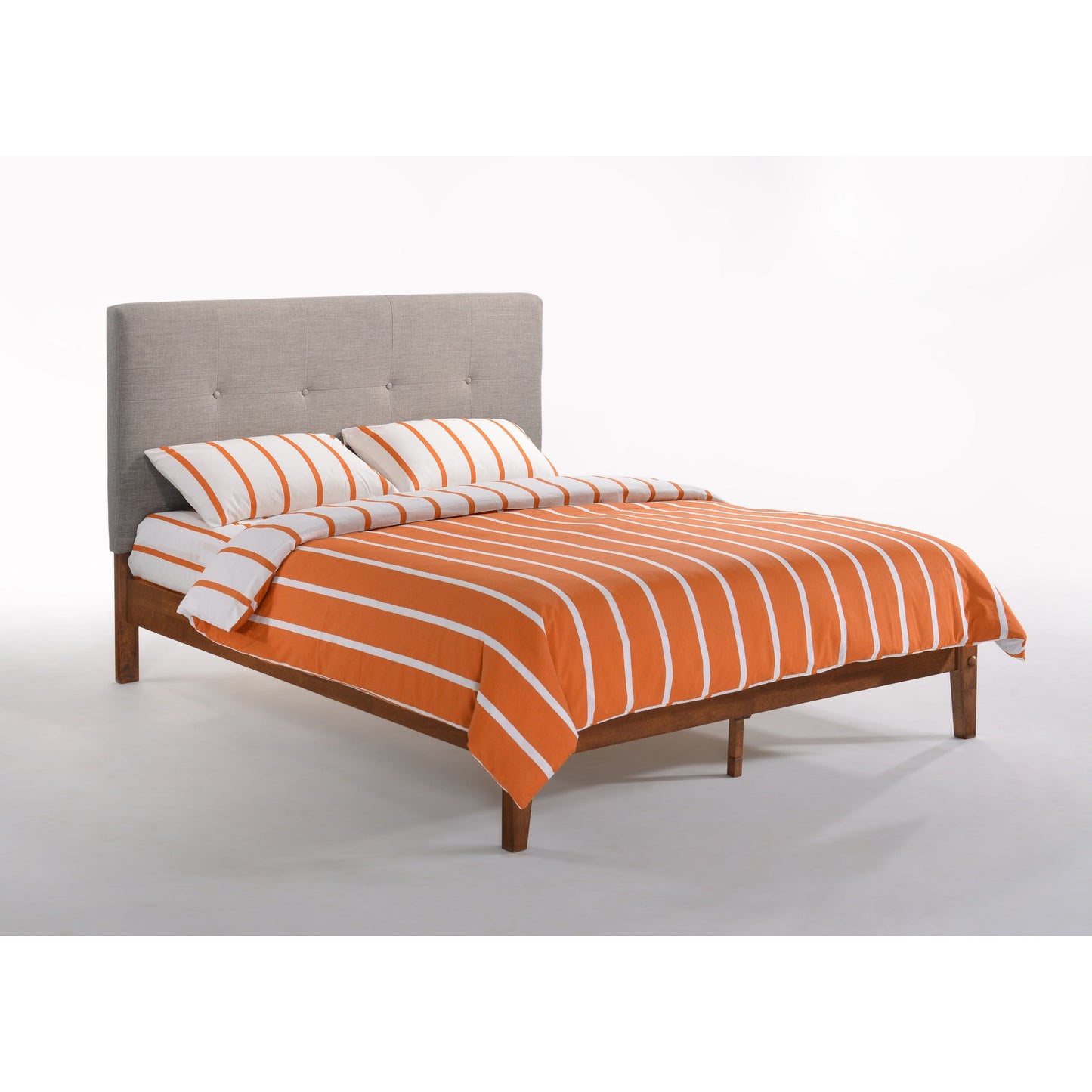 Night And Day Paprika California King Bed in Grey with Cherry Finish  Frame (P Series) PAP-PH-CKG-GY-COM-P-CH