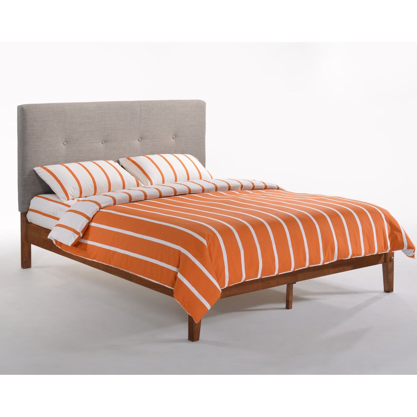 Night And Day Paprika King Bed in Grey with Cherry Finish Frame (P Series) PAP-PH-EKG-GY-COM-P-CH